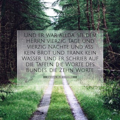 Picture 07 - Exodus 34:28 LUTH1912 - Und er war allda bei dem HERRN vierzig Tage und - Bible Verse Picture