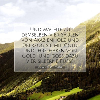 Picture 07 - Exodus 36:36 LUTH1912 - Und machte zu demselben vier Säulen von - Bible Verse Picture