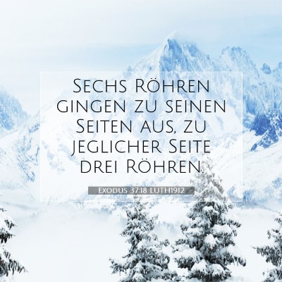 Picture 07 - Exodus 37:18 LUTH1912 - Sechs Röhren gingen zu seinen Seiten aus, zu - Bible Verse Picture
