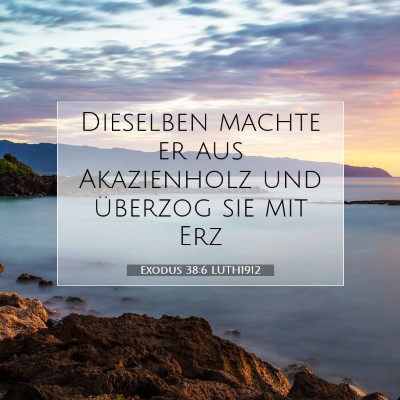 Picture 07 - Exodus 38:6 LUTH1912 - Dieselben machte er aus Akazienholz und überzog - Bible Verse Picture