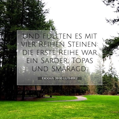 Picture 07 - Exodus 39:10 LUTH1912 - Und füllten es mit vier Reihen Steinen: die - Bible Verse Picture