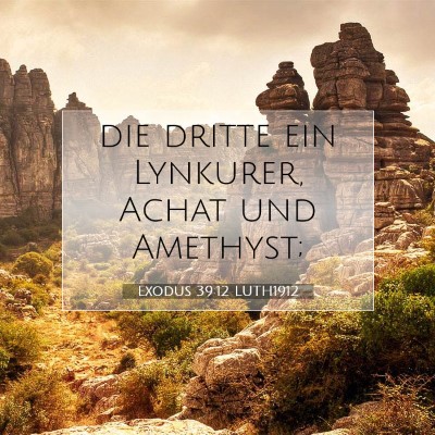 Picture 07 - Exodus 39:12 LUTH1912 - die dritte ein Lynkurer, Achat und - Bible Verse Picture