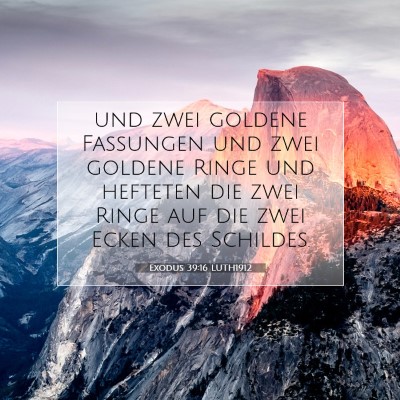 Picture 07 - Exodus 39:16 LUTH1912 - und zwei goldene Fassungen und zwei goldene Ringe - Bible Verse Picture