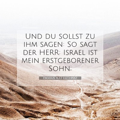 Picture 07 - Exodus 4:22 LUTH1912 - Und du sollst zu ihm sagen: So sagt der HERR: - Bible Verse Picture