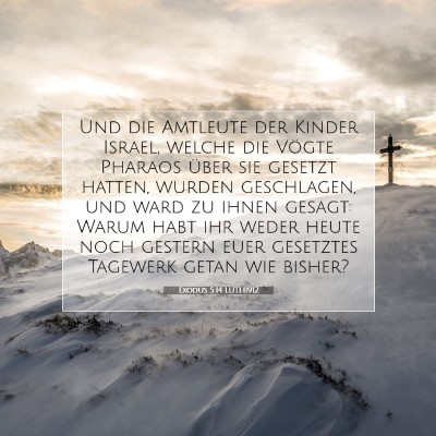 Picture 07 - Exodus 5:14 LUTH1912 - Und die Amtleute der Kinder Israel, welche die - Bible Verse Picture