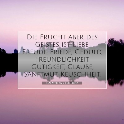 Picture 07 - Galater 5:22 LUTH1912 - Die Frucht aber des Geistes ist Liebe, Freude, - Bible Verse Picture