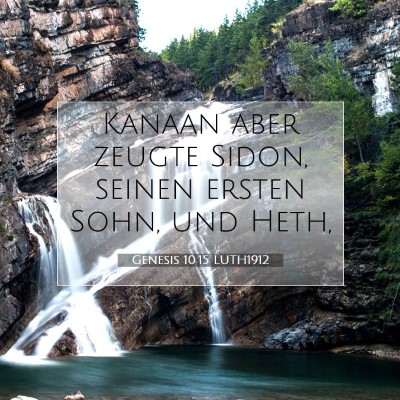 Picture 07 - Genesis 10:15 LUTH1912 - Kanaan aber zeugte Sidon, seinen ersten Sohn, und - Bible Verse Picture