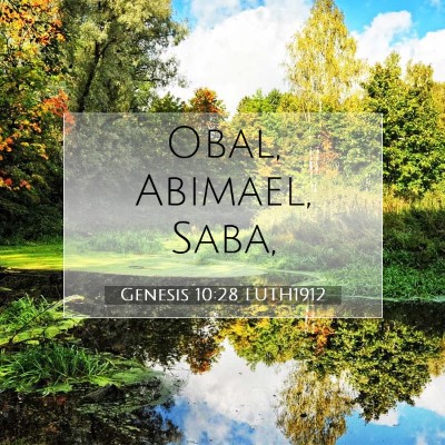 Picture 07 - Genesis 10:28 LUTH1912 - Obal, Abimael, - Bible Verse Picture