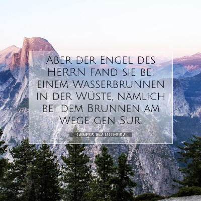 Picture 07 - Genesis 16:7 LUTH1912 - Aber der Engel des HERRN fand sie bei einem - Bible Verse Picture