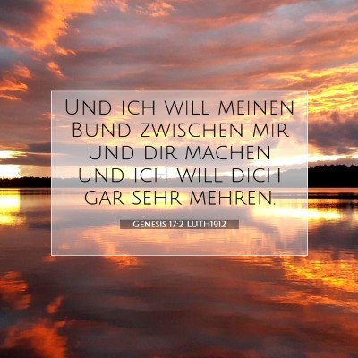 Picture 07 - Genesis 17:2 LUTH1912 - Und ich will meinen Bund zwischen mir und dir - Bible Verse Picture