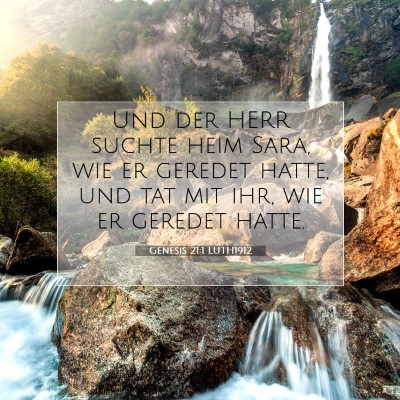 Picture 07 - Genesis 21:1 LUTH1912 - Und der HERR suchte heim Sara, wie er geredet - Bible Verse Picture