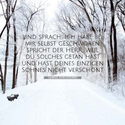 Picture 07 - Genesis 22:16 LUTH1912 - und sprach: Ich habe bei mir selbst geschworen, - Bible Verse Picture