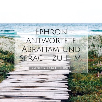 Picture 07 - Genesis 23:14 LUTH1912 - Ephron antwortete Abraham und sprach zu - Bible Verse Picture