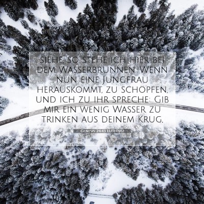 Picture 07 - Genesis 24:43 LUTH1912 - siehe, so stehe ich hier bei dem Wasserbrunnen. - Bible Verse Picture