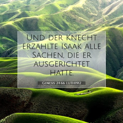 Picture 07 - Genesis 24:66 LUTH1912 - Und der Knecht erzählte Isaak alle Sachen, die - Bible Verse Picture