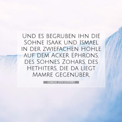 Picture 07 - Genesis 25:9 LUTH1912 - Und es begruben ihn die Söhne Isaak und Ismael - Bible Verse Picture