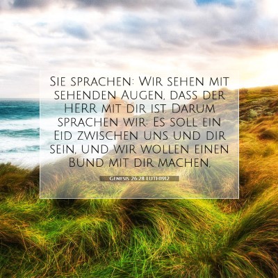 Picture 07 - Genesis 26:28 LUTH1912 - Sie sprachen: Wir sehen mit sehenden Augen, daß - Bible Verse Picture
