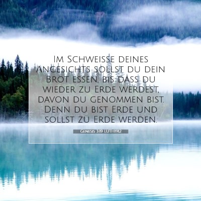 Picture 07 - Genesis 3:19 LUTH1912 - Im Schweiße deines Angesichts sollst du dein - Bible Verse Picture