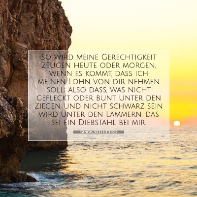Picture 07 - Genesis 30:33 LUTH1912 - So wird meine Gerechtigkeit zeugen heute oder - Bible Verse Picture