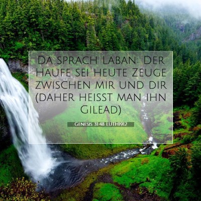 Picture 07 - Genesis 31:48 LUTH1912 - Da sprach Laban: Der Haufe sei heute Zeuge - Bible Verse Picture