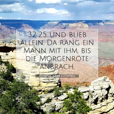 Picture 07 - Genesis 32:24 LUTH1912 - 32:25 und blieb allein. Da rang ein Mann mit ihm, - Bible Verse Picture