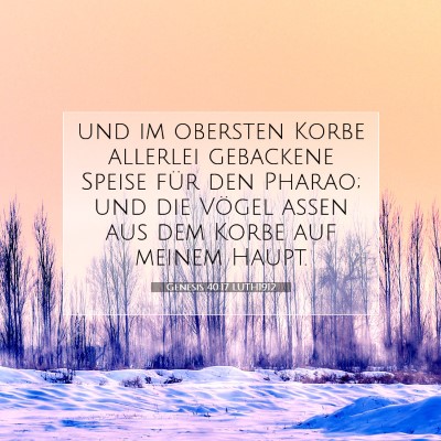 Picture 07 - Genesis 40:17 LUTH1912 - und im obersten Korbe allerlei gebackene Speise - Bible Verse Picture