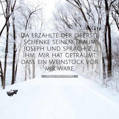 Picture 07 - Genesis 40:9 LUTH1912 - Da erzählte der oberste Schenke seinen Traum - Bible Verse Picture