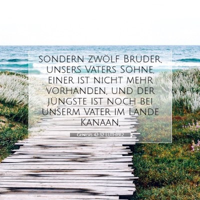 Picture 07 - Genesis 42:32 LUTH1912 - sondern zwölf Brüder, unsers Vaters Söhne, - Bible Verse Picture