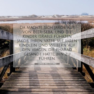 Picture 07 - Genesis 46:5 LUTH1912 - Da machte sich Jakob auf von Beer-Seba; und die - Bible Verse Picture
