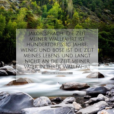 Picture 07 - Genesis 47:9 LUTH1912 - Jakob sprach: Die Zeit meiner Wallfahrt ist - Bible Verse Picture