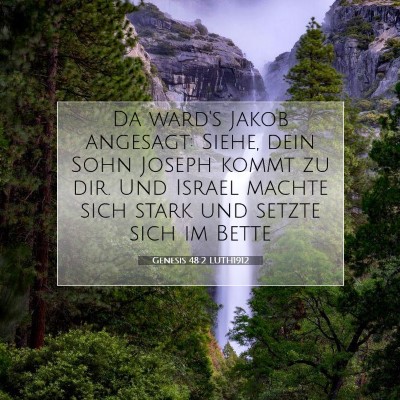 Picture 07 - Genesis 48:2 LUTH1912 - Da ward's Jakob angesagt: Siehe, dein Sohn Joseph - Bible Verse Picture