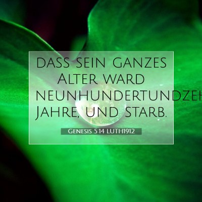 Picture 07 - Genesis 5:14 LUTH1912 - daß sein ganzes Alter ward neunhundertundzehn - Bible Verse Picture