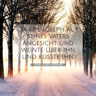 Picture 07 - Genesis 50:1 LUTH1912 - Da fiel Joseph auf seines Vaters Angesicht und - Bible Verse Picture