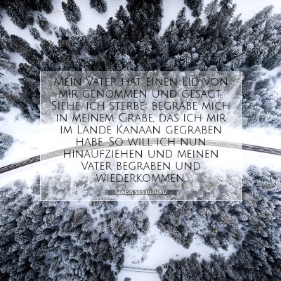 Picture 07 - Genesis 50:5 LUTH1912 - Mein Vater hat einen Eid von mir genommen und - Bible Verse Picture