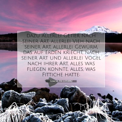 Picture 07 - Genesis 7:14 LUTH1912 - dazu allerlei Getier nach seiner Art, allerlei - Bible Verse Picture