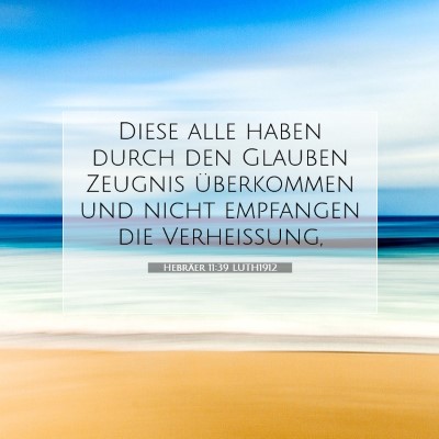 Picture 07 - Hebräer 11:39 LUTH1912 - Diese alle haben durch den Glauben Zeugnis - Bible Verse Picture