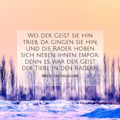 Picture 07 - Hesekiel 1:20 LUTH1912 - Wo der Geist sie hin trieb, da gingen sie hin, - Bible Verse Picture