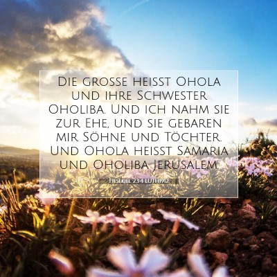 Picture 07 - Hesekiel 23:4 LUTH1912 - Die große heißt Ohola und ihre Schwester - Bible Verse Picture