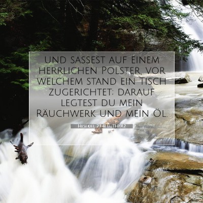 Picture 07 - Hesekiel 23:41 LUTH1912 - und saßest auf einem herrlichen Polster, vor - Bible Verse Picture