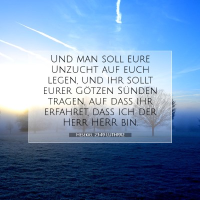 Picture 07 - Hesekiel 23:49 LUTH1912 - Und man soll eure Unzucht auf euch legen, und ihr - Bible Verse Picture