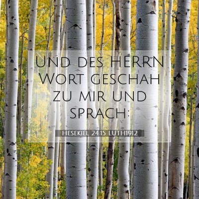 Picture 07 - Hesekiel 24:15 LUTH1912 - Und des HERRN Wort geschah zu mir und - Bible Verse Picture