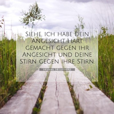Picture 07 - Hesekiel 3:8 LUTH1912 - Siehe, ich habe dein Angesicht hart gemacht gegen - Bible Verse Picture