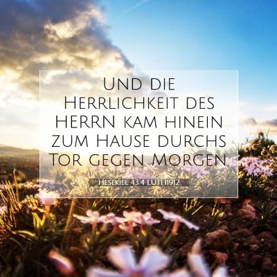 Picture 07 - Hesekiel 43:4 LUTH1912 - Und die Herrlichkeit des HERRN kam hinein zum - Bible Verse Picture