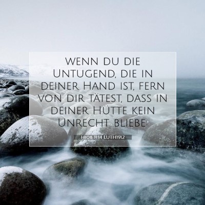 Picture 07 - Hiob 11:14 LUTH1912 - wenn du die Untugend, die in deiner Hand ist, - Bible Verse Picture