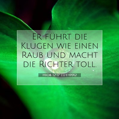 Picture 07 - Hiob 12:17 LUTH1912 - Er führt die Klugen wie einen Raub und macht die - Bible Verse Picture