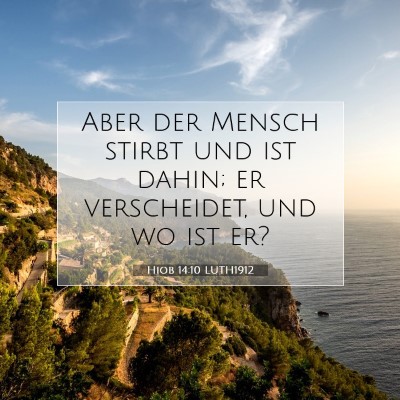 Picture 07 - Hiob 14:10 LUTH1912 - Aber der Mensch stirbt und ist dahin; er - Bible Verse Picture