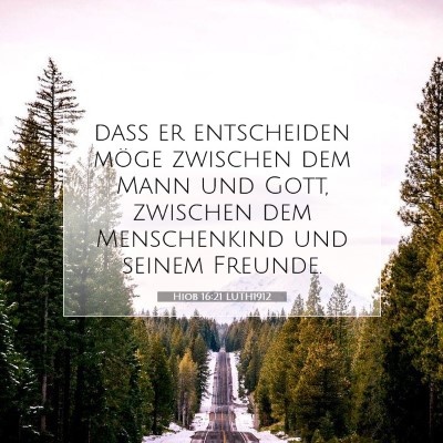 Picture 07 - Hiob 16:21 LUTH1912 - daß er entscheiden möge zwischen dem Mann und - Bible Verse Picture