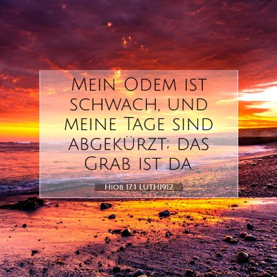 Picture 07 - Hiob 17:1 LUTH1912 - Mein Odem ist schwach, und meine Tage sind - Bible Verse Picture