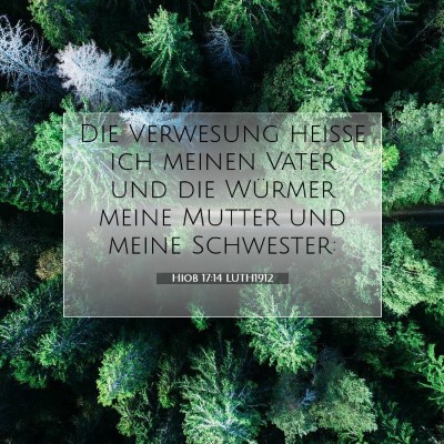 Picture 07 - Hiob 17:14 LUTH1912 - Die Verwesung heiße ich meinen Vater und die - Bible Verse Picture