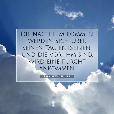 Picture 07 - Hiob 18:20 LUTH1912 - Die nach ihm kommen, werden sich über seinen Tag - Bible Verse Picture